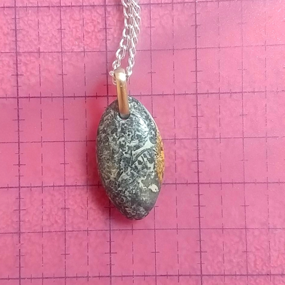 Hand crafted Mexican fossil pendent